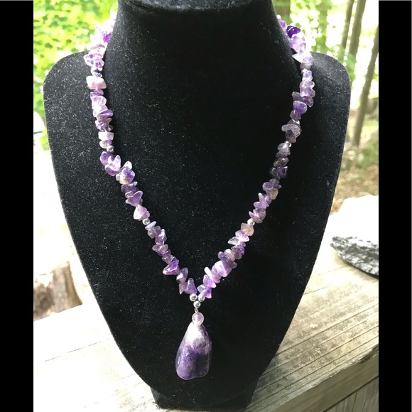 Amethyst pendant Necklace - Picture 2 of 3